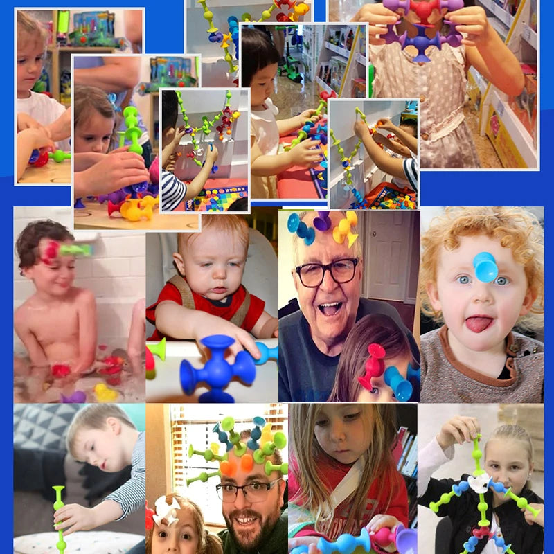 JOEY™️DIY Soft Silicone Building Blocks Sucker