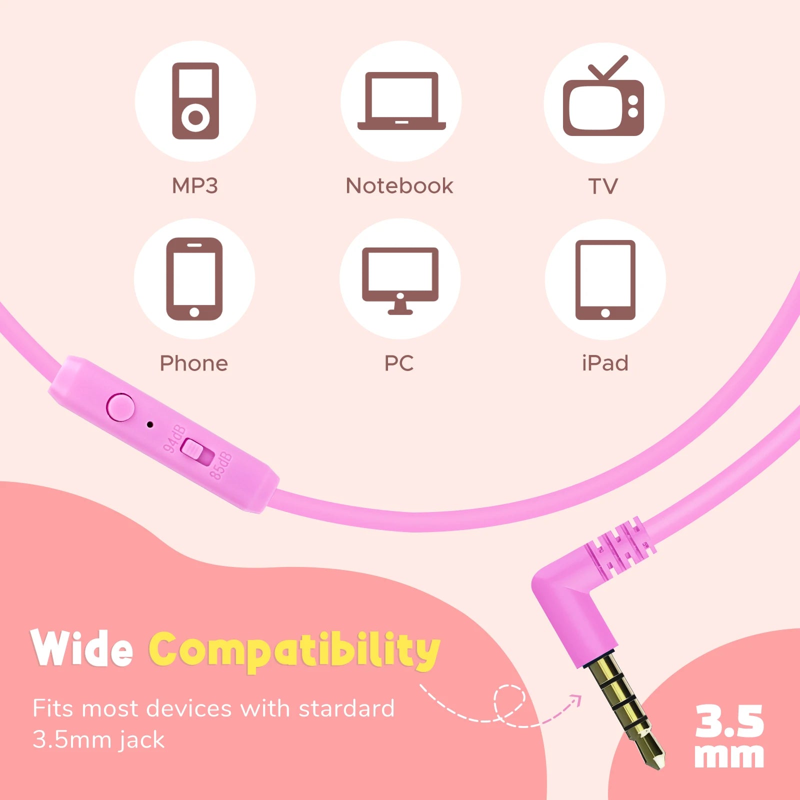 JOEY™️Wired Kids Noise Cancelling Headphones